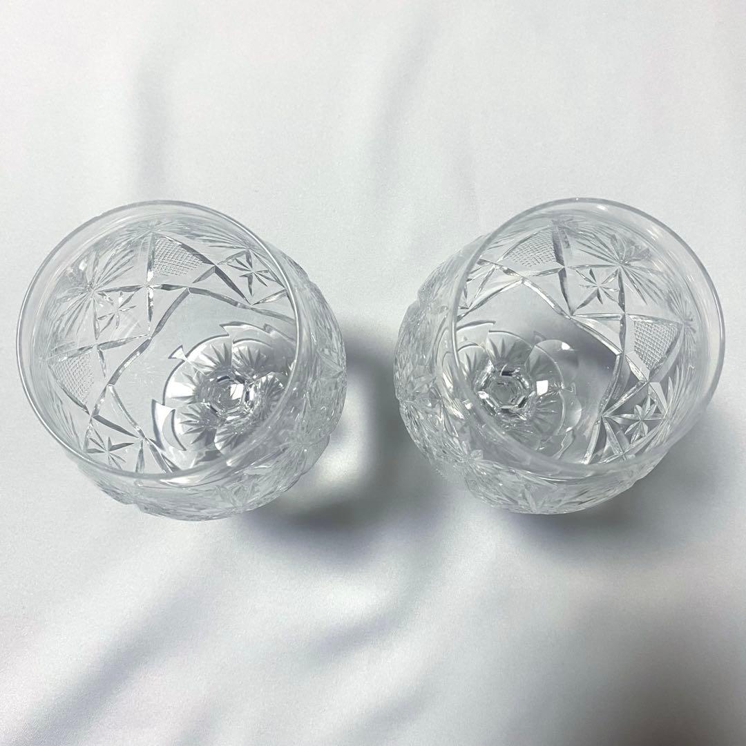 【激レア】 HOYA ミュージアムクリスタル 笹の葉底菊 グラス 6個セット