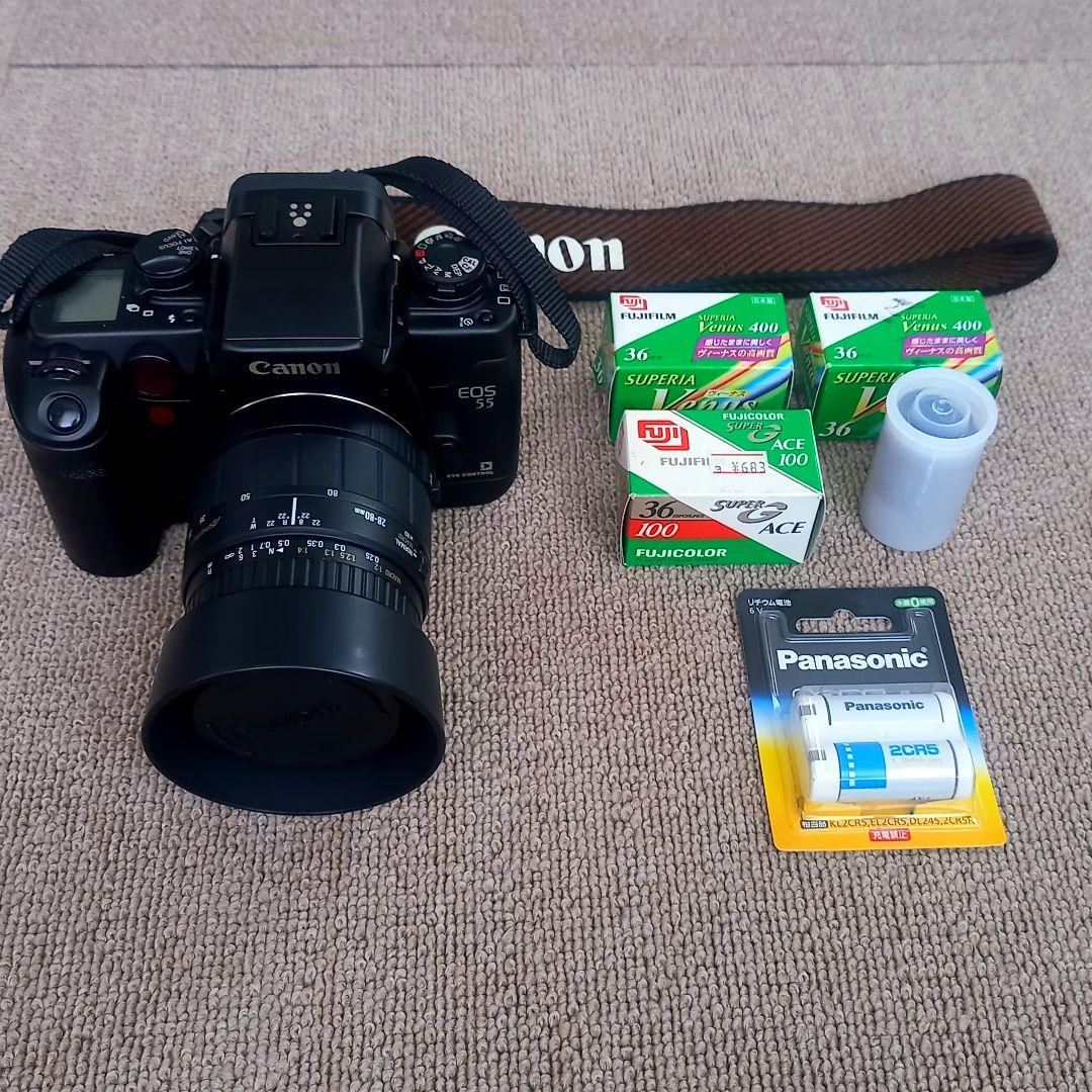 Canon EOS 55 一眼レフ フィルムカメラ セット