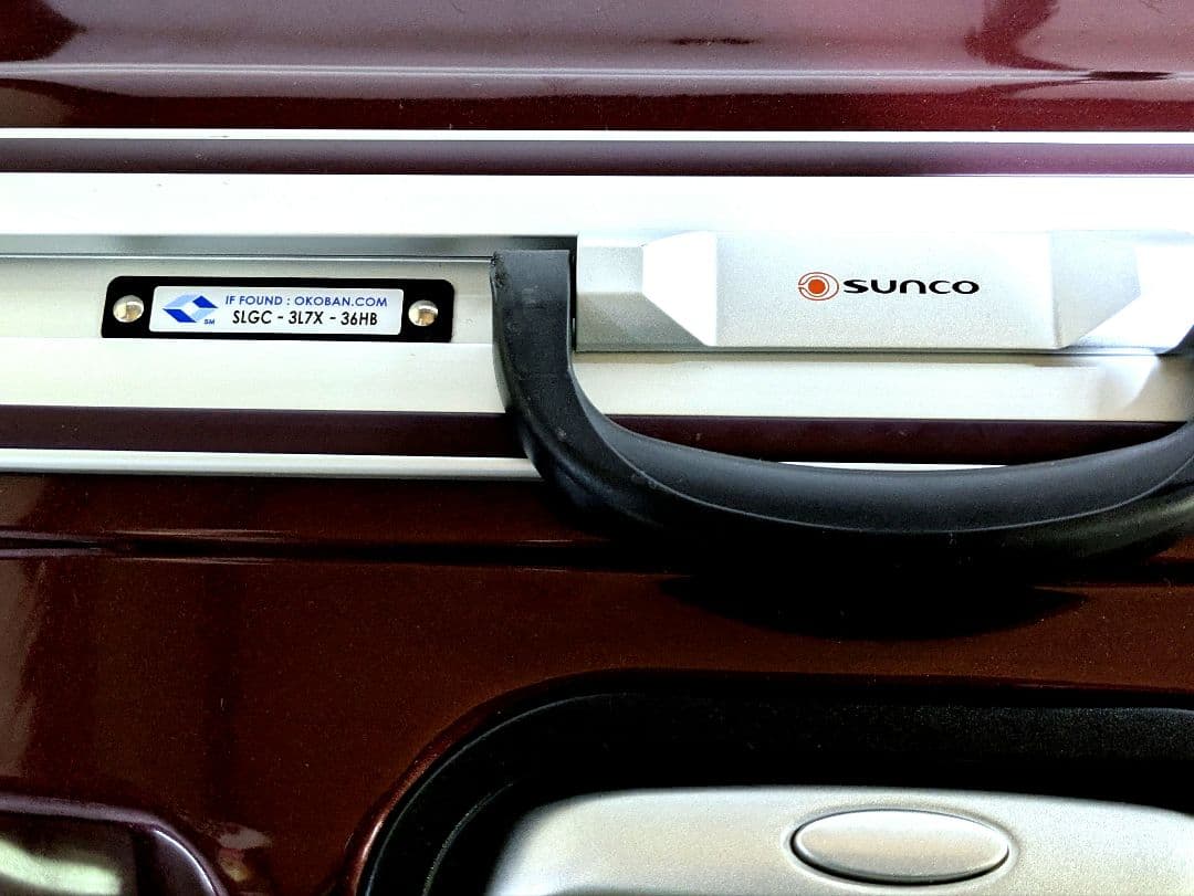 SUNCO バーガンディハードシェル キャリーカート 大型 スーツケース
