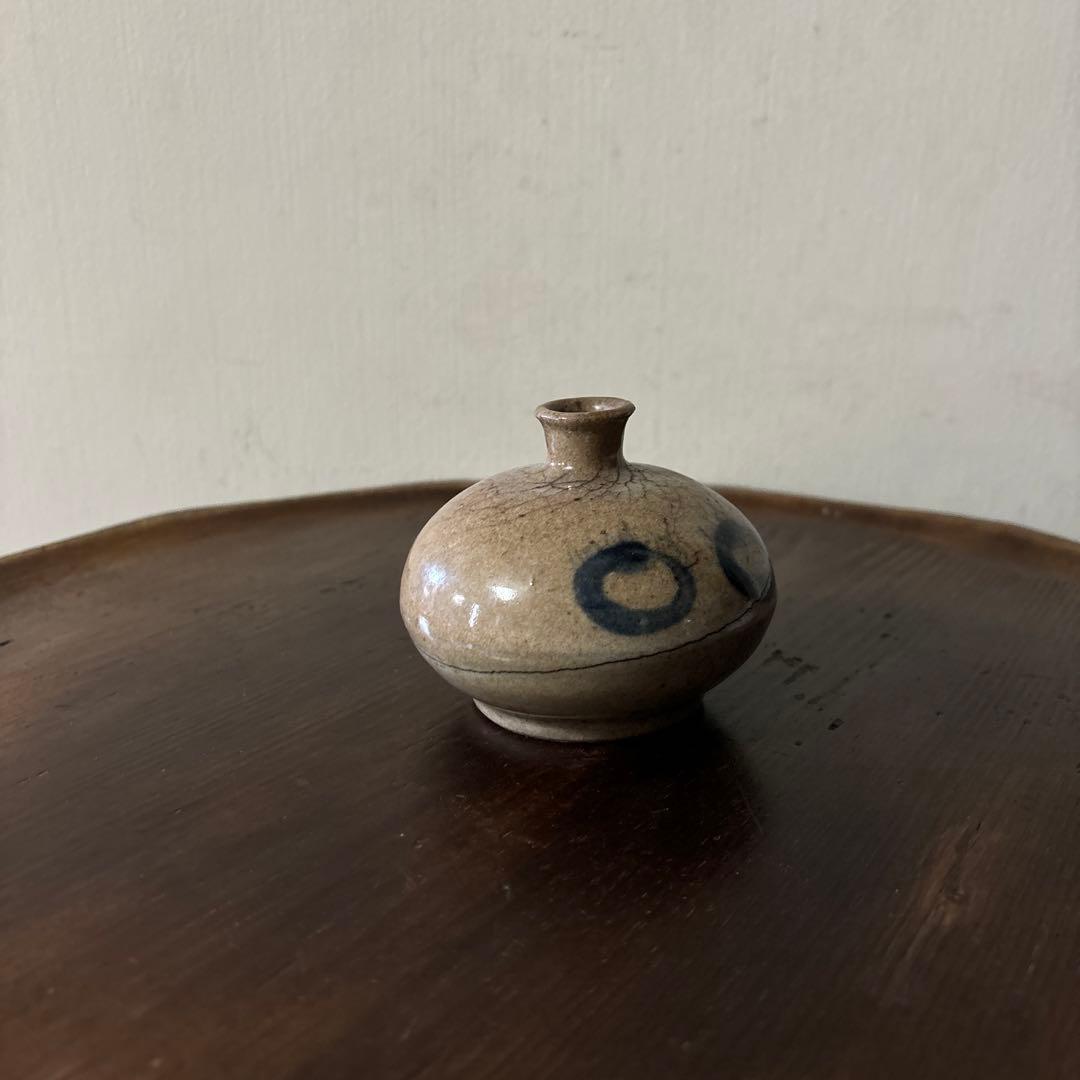 古瀬戸　丹波油壷　古伊万里　江戸時代 小壺 花器 民藝 検:白洲正子李朝