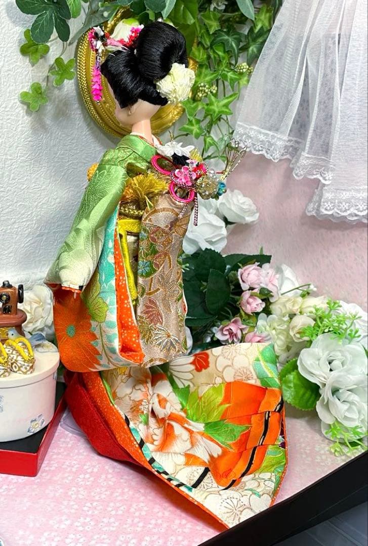 ユリーシア　日本髪風本体と 着物 セット　☆リユース　手芸　リカちゃん　ジェニー