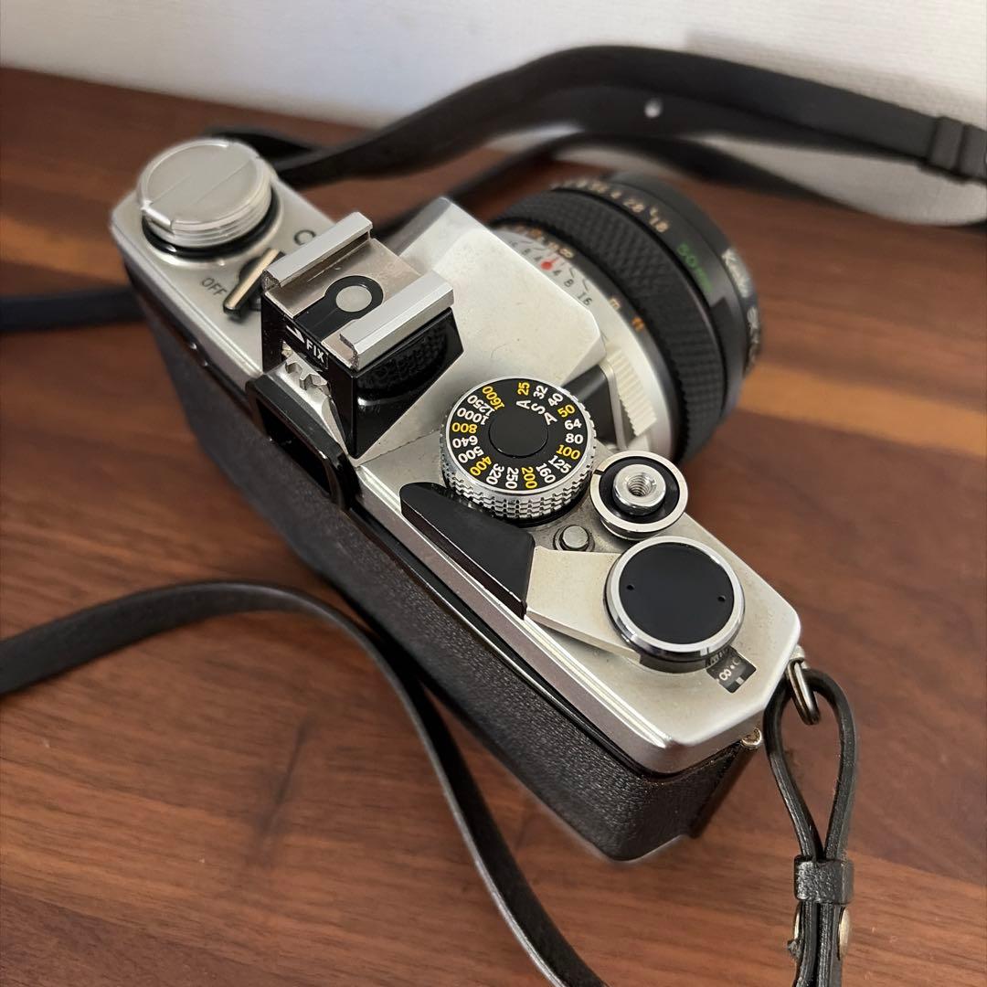 OLYMPUS 一眼レフカメラ シルバー レザーケース付き