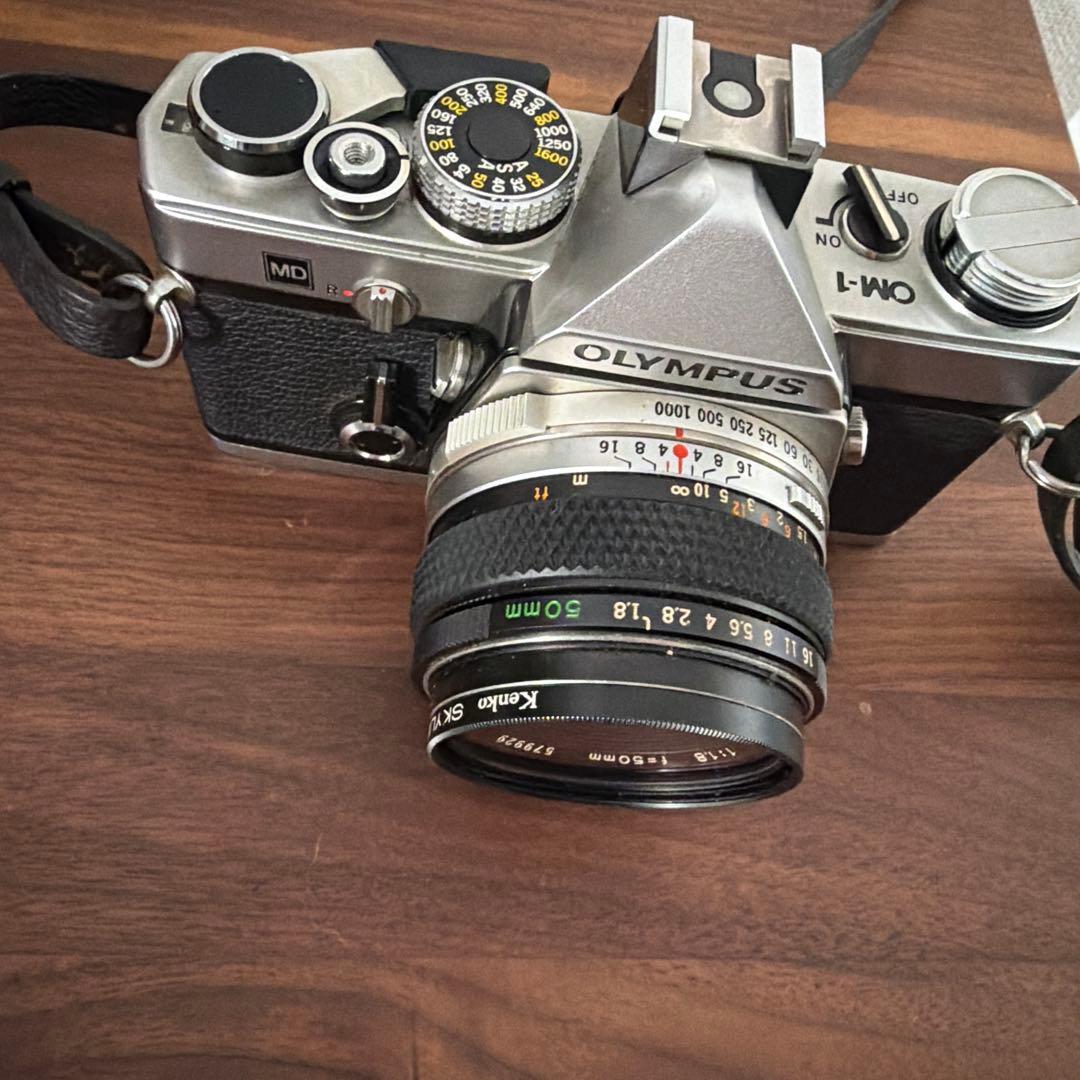OLYMPUS 一眼レフカメラ シルバー レザーケース付き