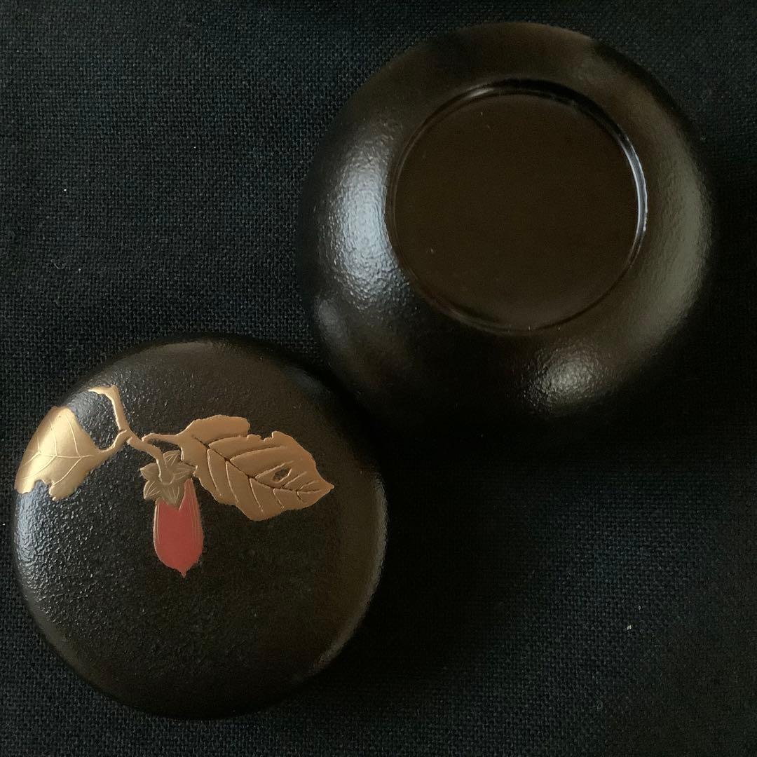 【茶道具】棗　筆柿蒔絵　乾漆 新井宗賀作 なつめ　茶道　共箱