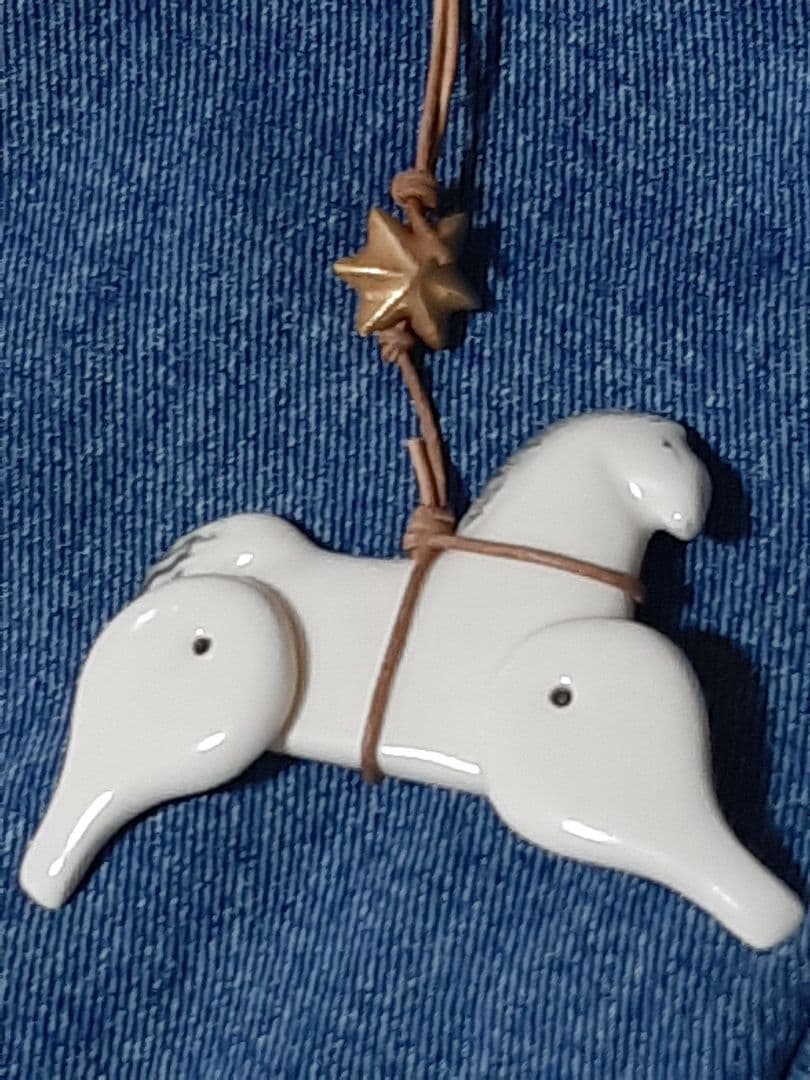 キツツキファブリカさん　kitutukifabrica陶器馬のオーナメント