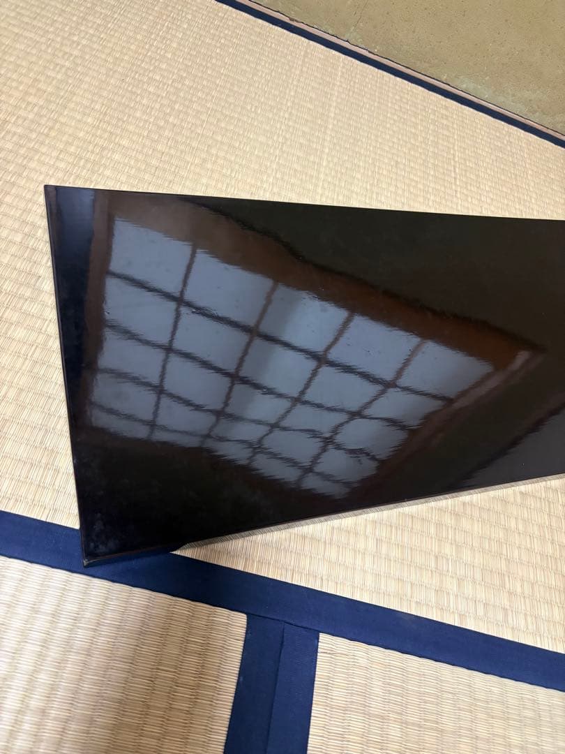 ★中古品★茶道具　真塗長板　宗伝之形　藪内透月斎書付