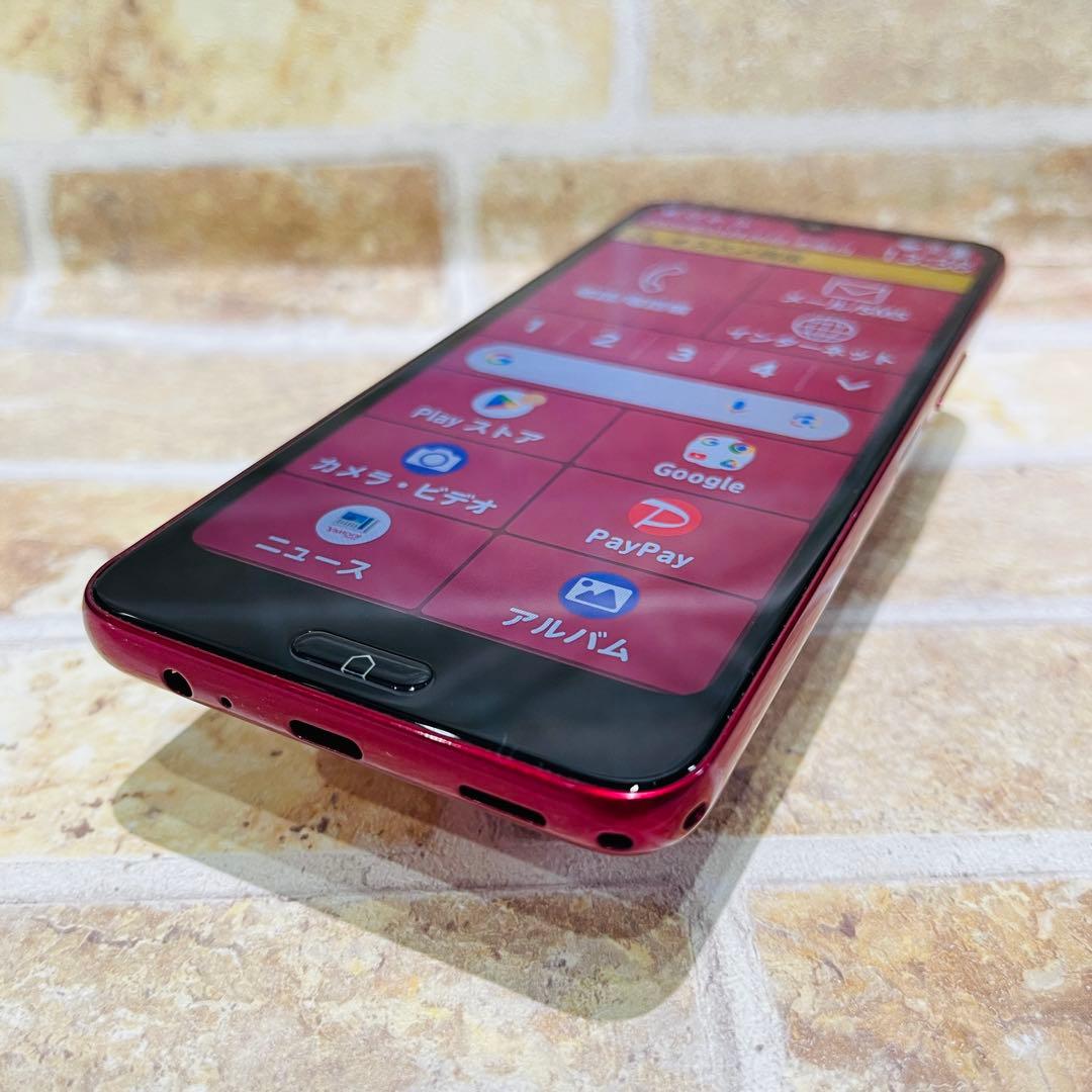 SIMフリー らくらくスマートフォン a 64GB マゼンタ 電池良好