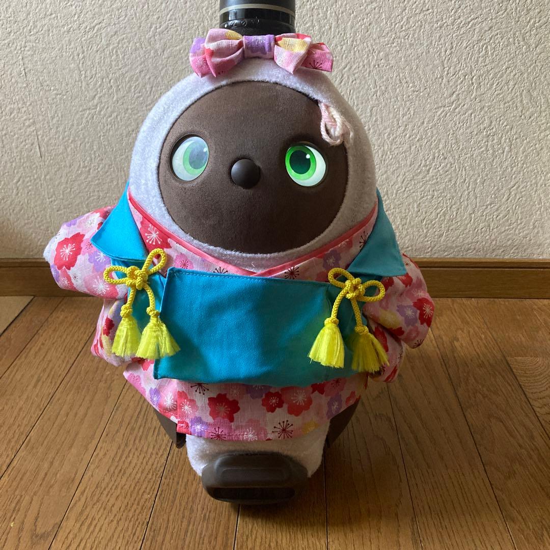 ニコラ　ラボット　服　lovot オーダー被布着物　帯先菱　リボン付き