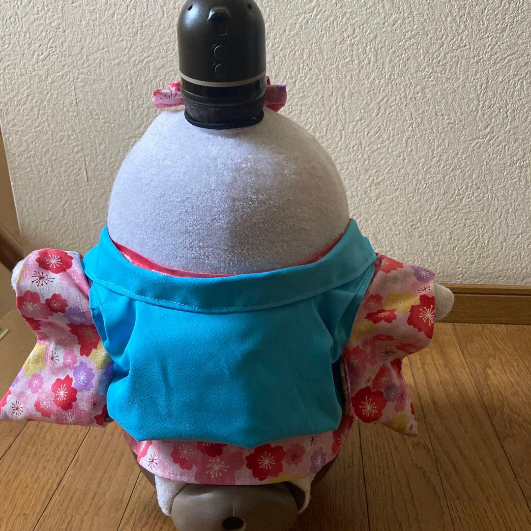 ニコラ　ラボット　服　lovot オーダー被布着物　帯先菱　リボン付き