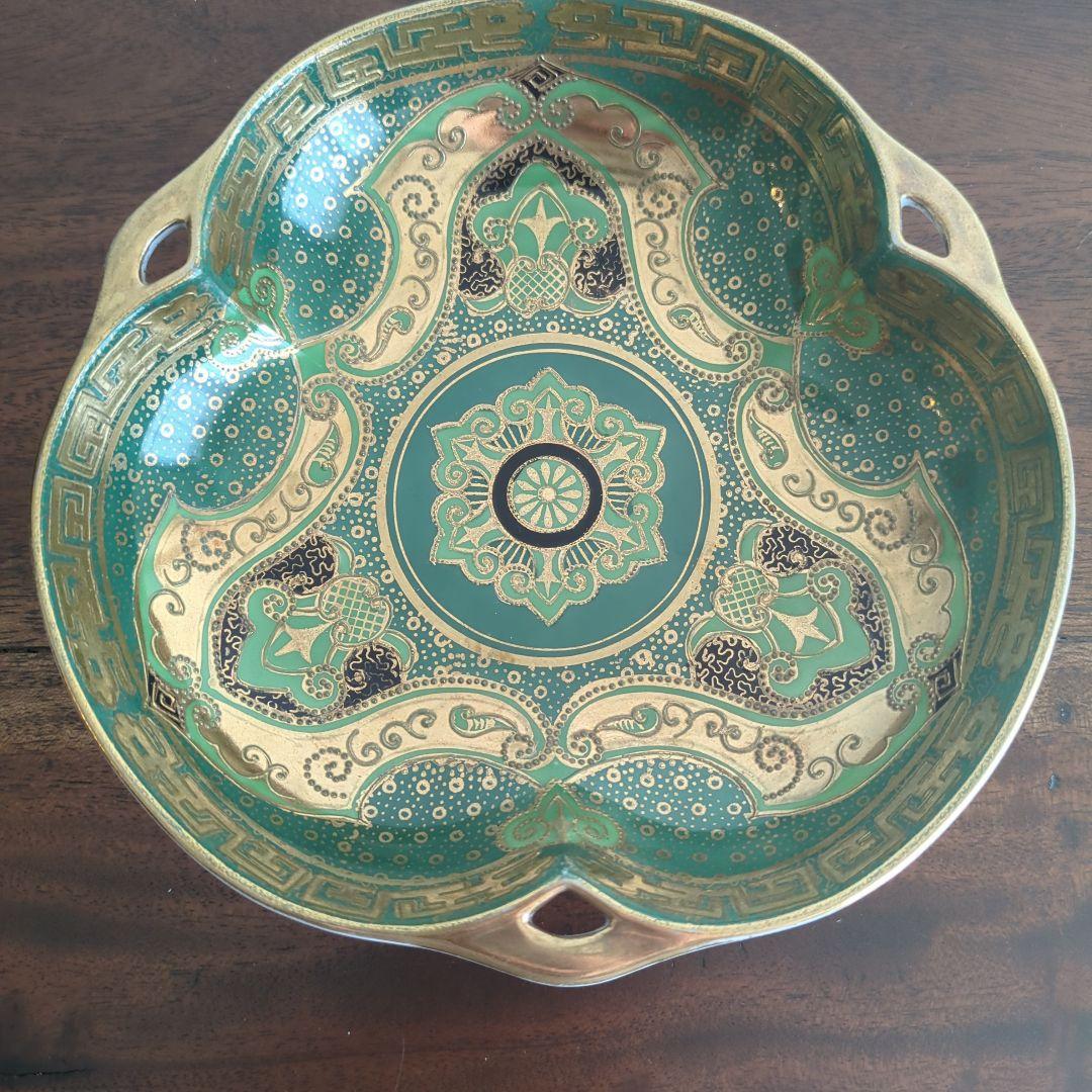 Noritake 四つ角ボウル 青・金