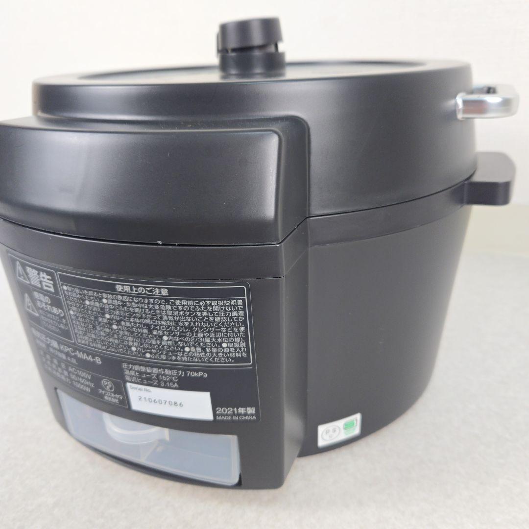【美品】アイリスオーヤマ 電気圧力鍋 4L 黒 KPC-MA4 時短調理