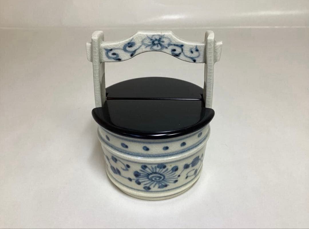 茶道具 古物品 茶器 手桶 安南 加藤連瓶 木箱入
