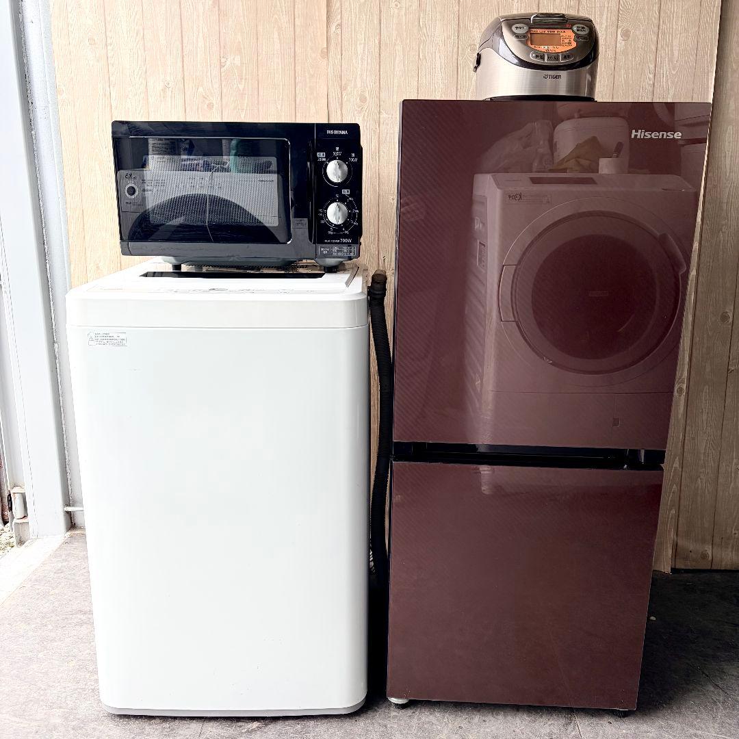 配送設置無料！純正メーカー冷蔵庫・洗濯機＋フラットレンジ・炊飯器4点セット！
