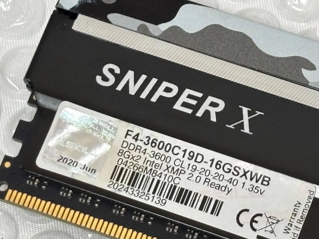 G.SKILL DDR4-3600 8GB×2枚 計16GB