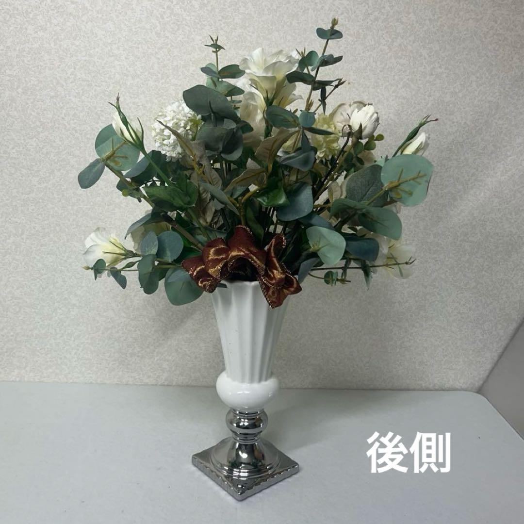 clover-green ⭐︎造花アレンジ 白 グリーン　高さ約50cm