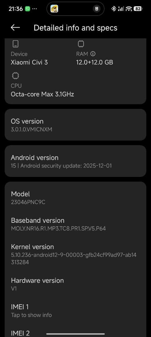 Xiaomi Civi 3 ゴルド