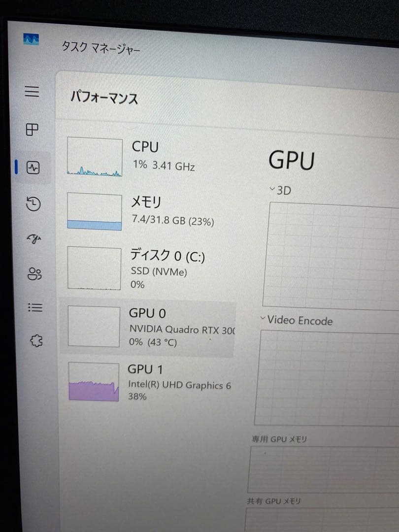 Windowsノート本体 DELL 7540-xeon-4K-32gb-1TB-RTX3000