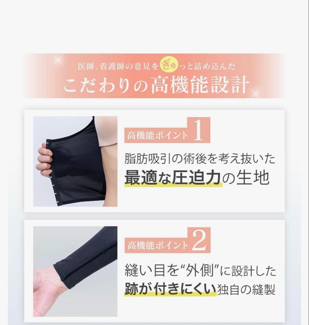 Sサイズ リポサポ 脂肪吸引専用圧迫着 二の腕・背中・お腹圧迫ボレロ
