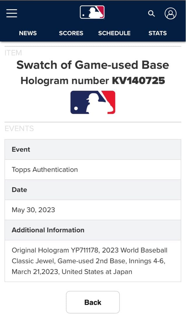 期間限定出品【大谷MLBジャージナンバー】WBC優勝ベースレリックカード