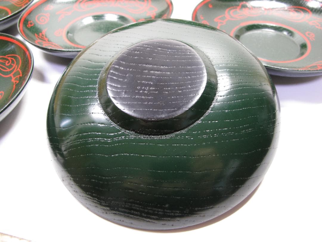 年代物　茶托　御托子　木製漆器　１０客揃い　ビンテージ品
