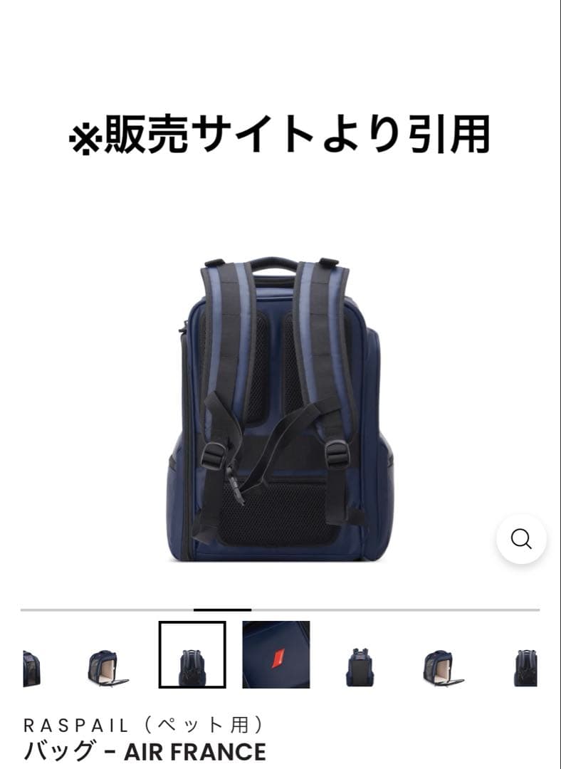 AIRFRANCE/DELSEY ペットキャリー(リュックタイプ)