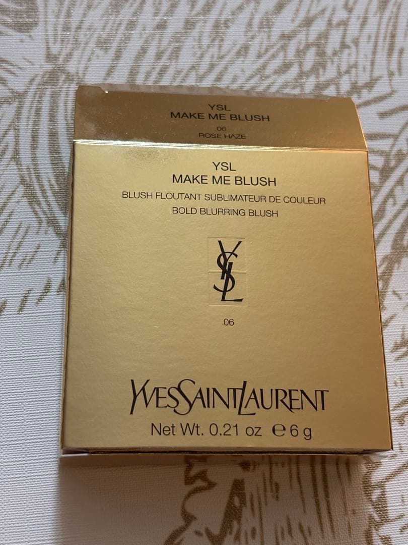 YSL 2点　メイクミーブラッシュ 06 ローズヘイズ　エナメルポーチ