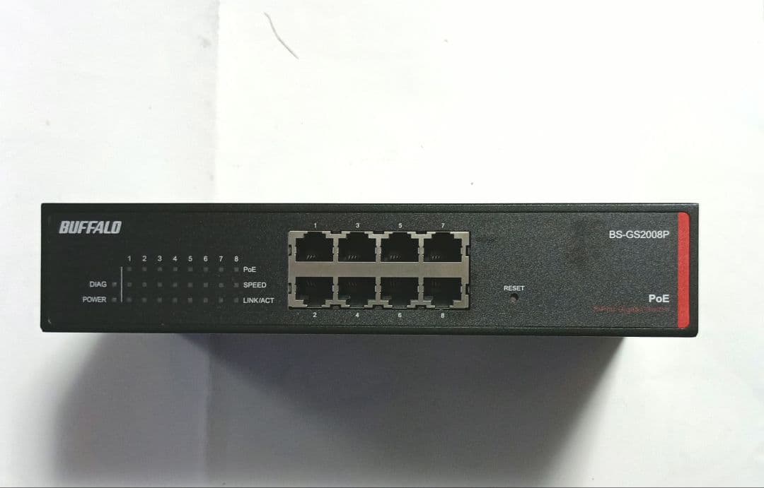 BUFFALO BS-GS2008P POE 8ポートスイッチングハブ