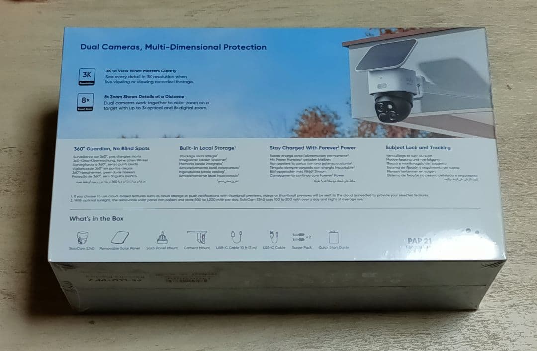 Eufy Security SoloCam S340 ソーラー防犯カメラAI監視