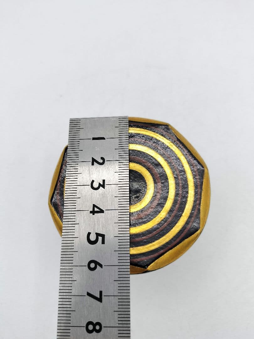 c950 【未使用】蓋置 独楽文 浅見五郎助 木箱 茶道具