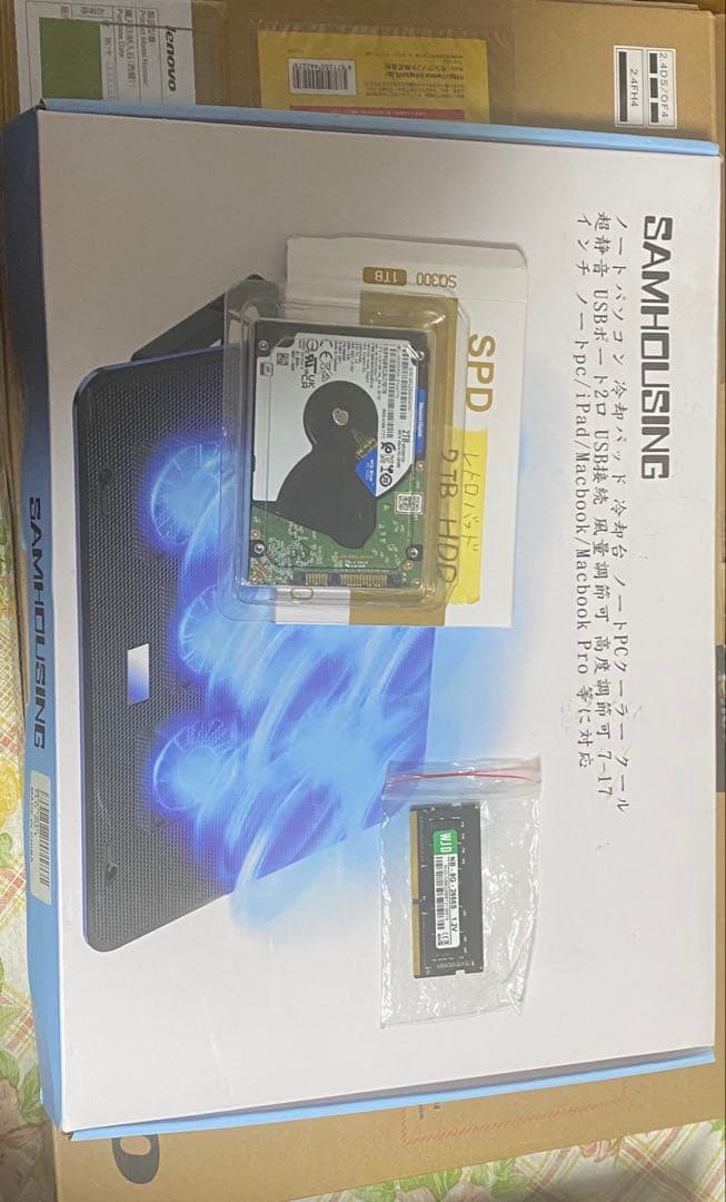 Lenovo ノートPC Office付き,クーラー,メモリ,HDDセット