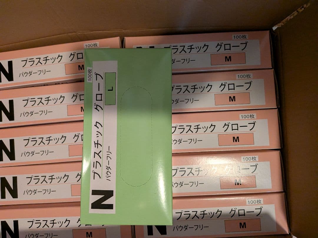 使い捨て手袋 プラスチックグローブ Mサイズ 20箱Ｌサイズ20箱