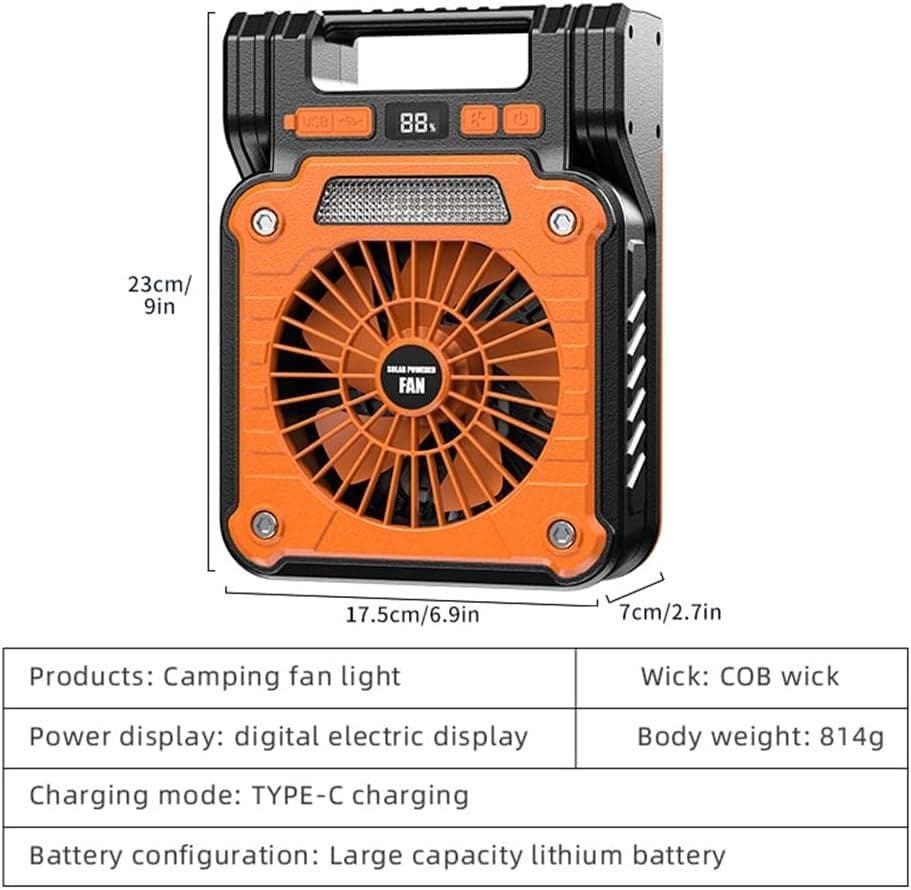 まゆ姉/♡*•.¸¸♪ 2台ポータブルファン扇風機 ソーラー充電器付き