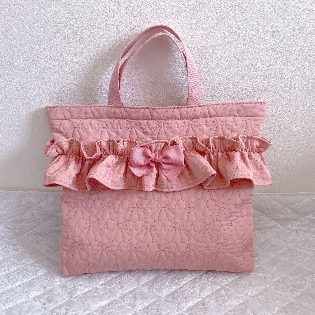 レッスンバッグ.体操服入れ.上靴袋3点セット♡リボン柄キルティング現品限り‼︎