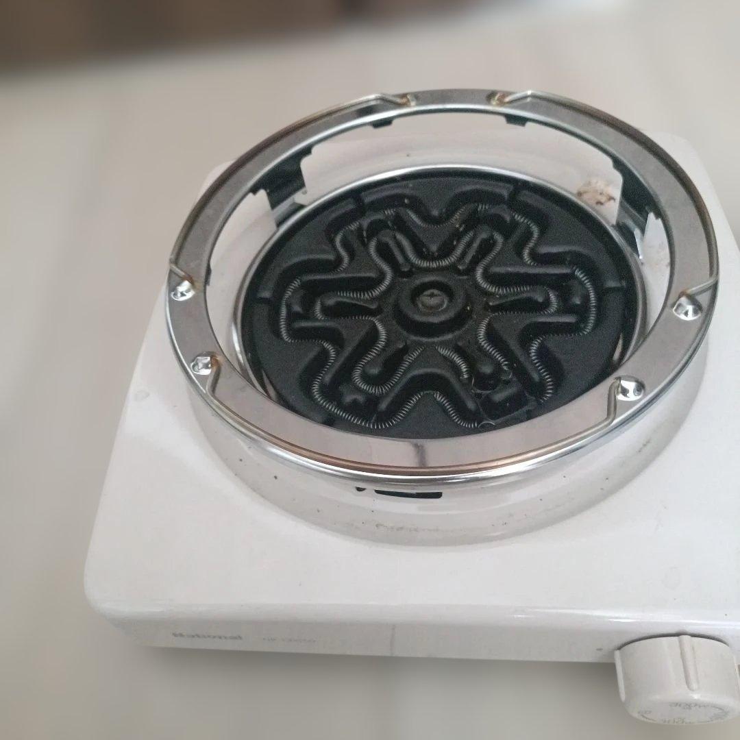 希少品レトロNational 電気コンロ 円形ヒーター