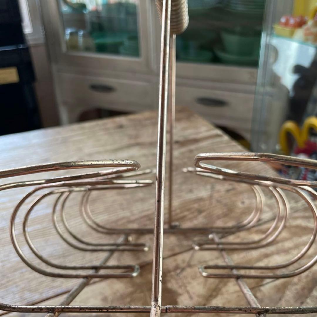 アメリカンヴィンテージ グラスホルダー グラスキャディ ラック ゴールド