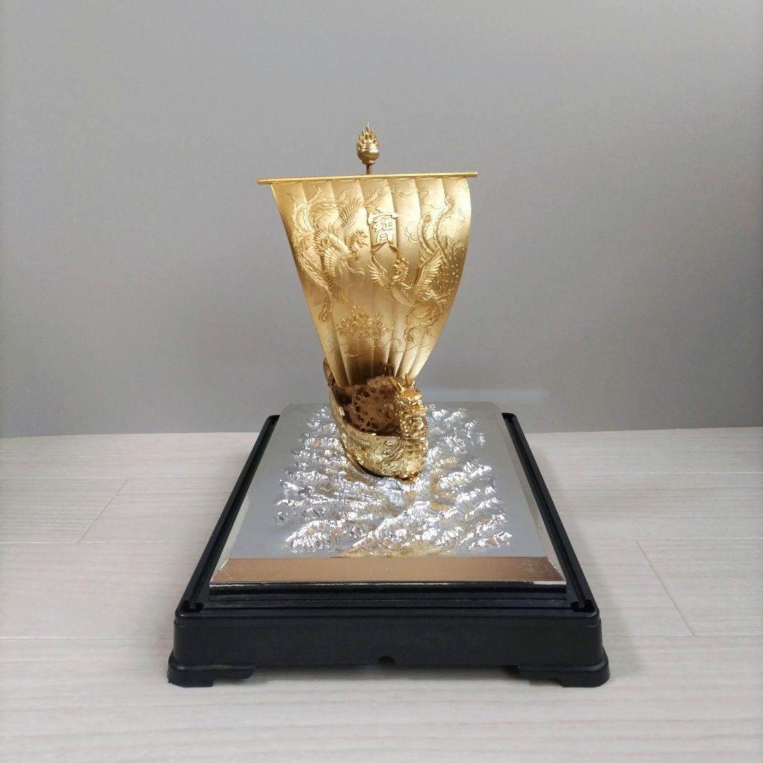 縁起物 宝船 置物 金色 オブジェ 七福神 開運 商売繁盛 置物 インテリア