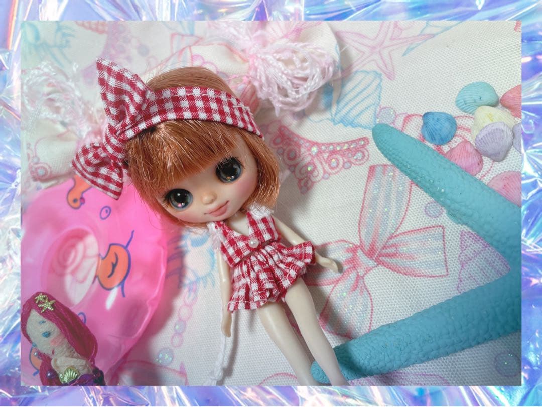 プチブライスサイズ♡ギンガムチェックのビキニ