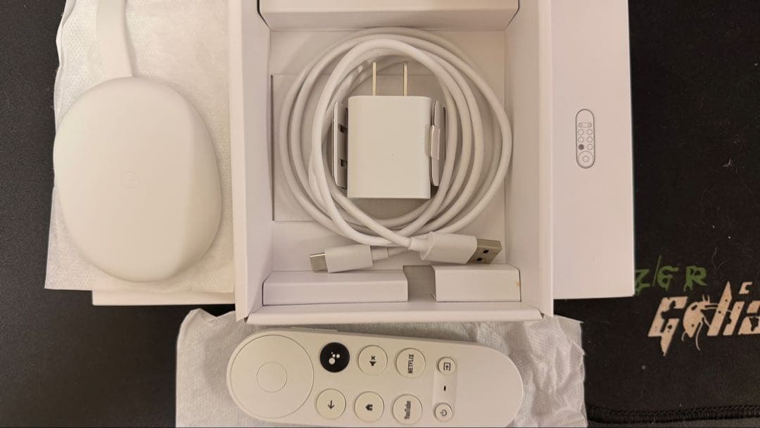 GoogleChromecast with Google TV 4K箱付きません