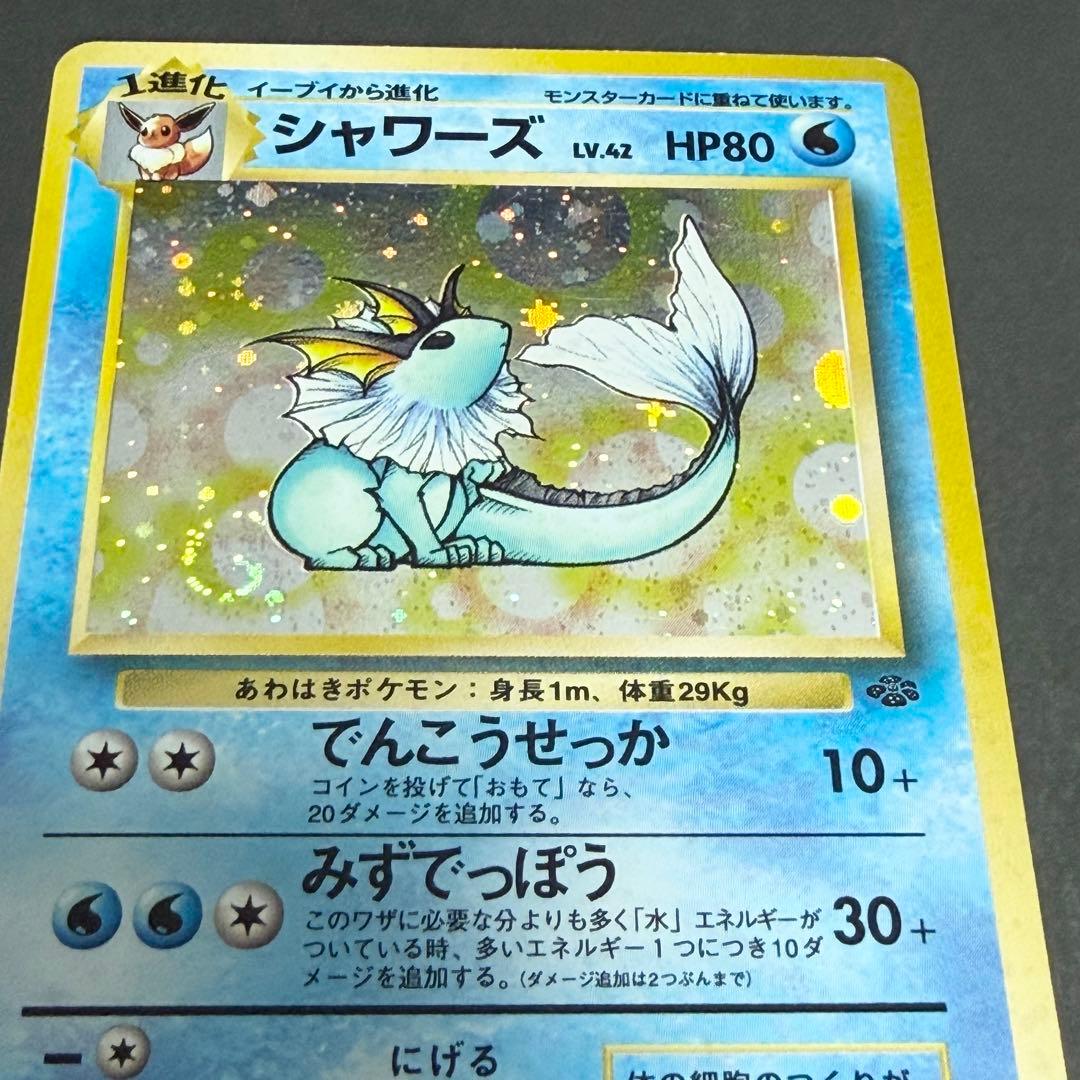 ポケモンカード　旧裏　シャワーズ　渦巻きホロ　十字ホロ