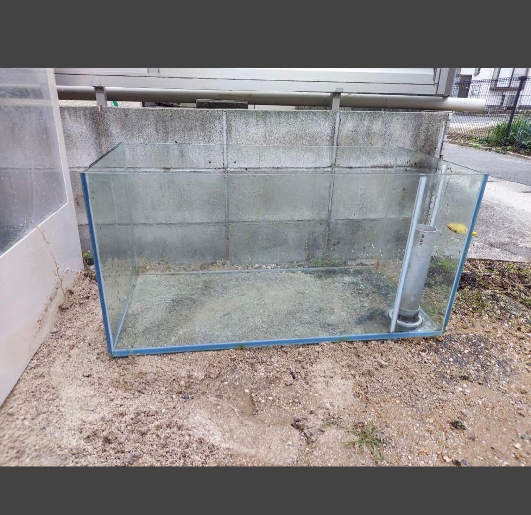 90センチ水槽 高級ガラス水槽 オーバーフロー