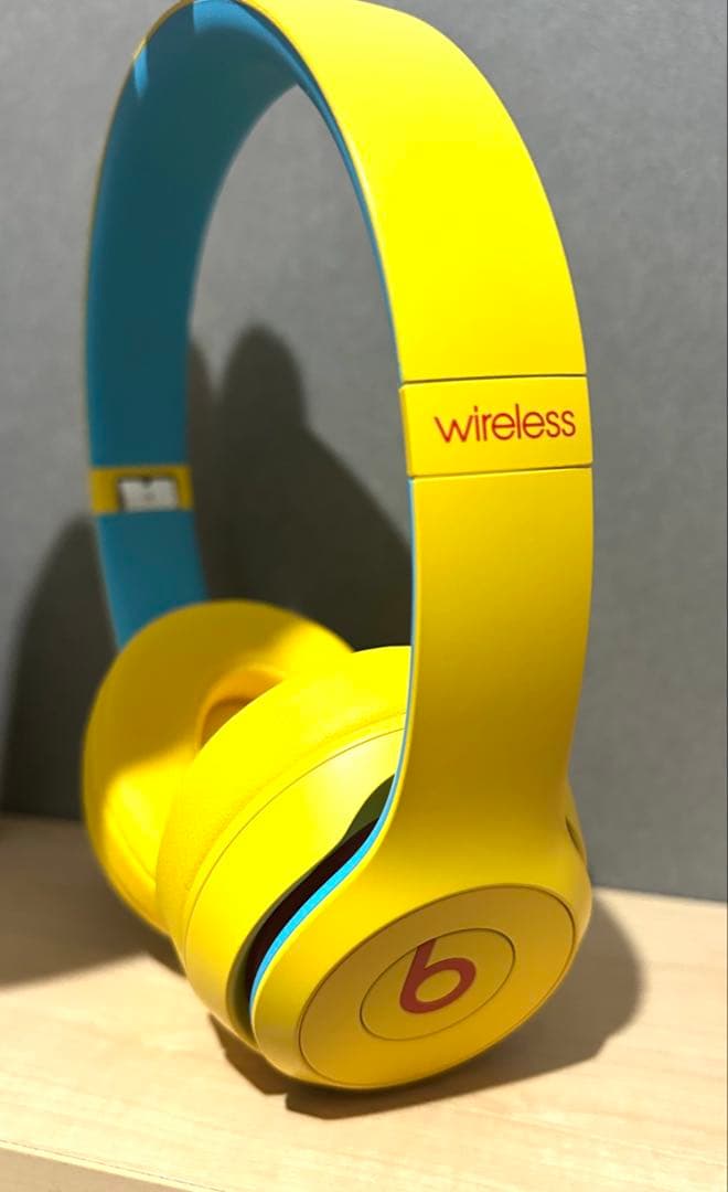 美品Beats Solo3 Wireless 廃盤モデルクラブ イエロー ビーツ