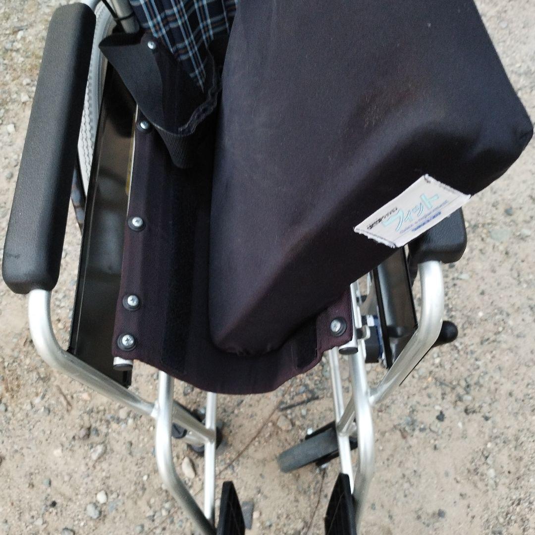 自走用車椅子 チェック柄（青・黒）