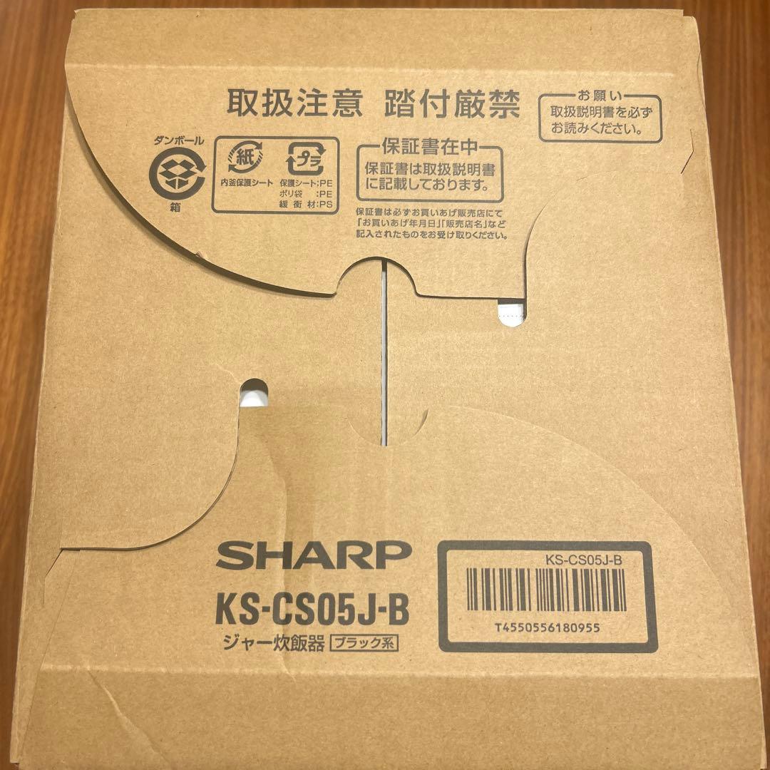 SHARP KS-CS05J ジャー炊飯器（3合炊きタイプ）