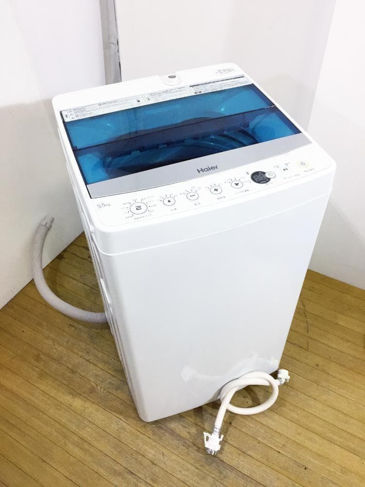 送料無料　中古★ハイアール☆5.5kg☆全自動洗濯機【JW-C55A-W】