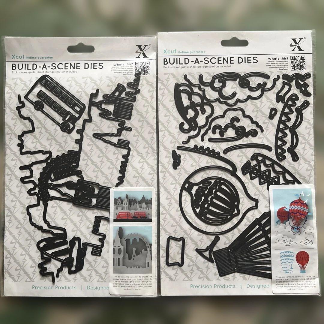 未使用⭐︎do crafts カッティングダイ5点⭐︎気球　ロンドン　タグ　ボディ