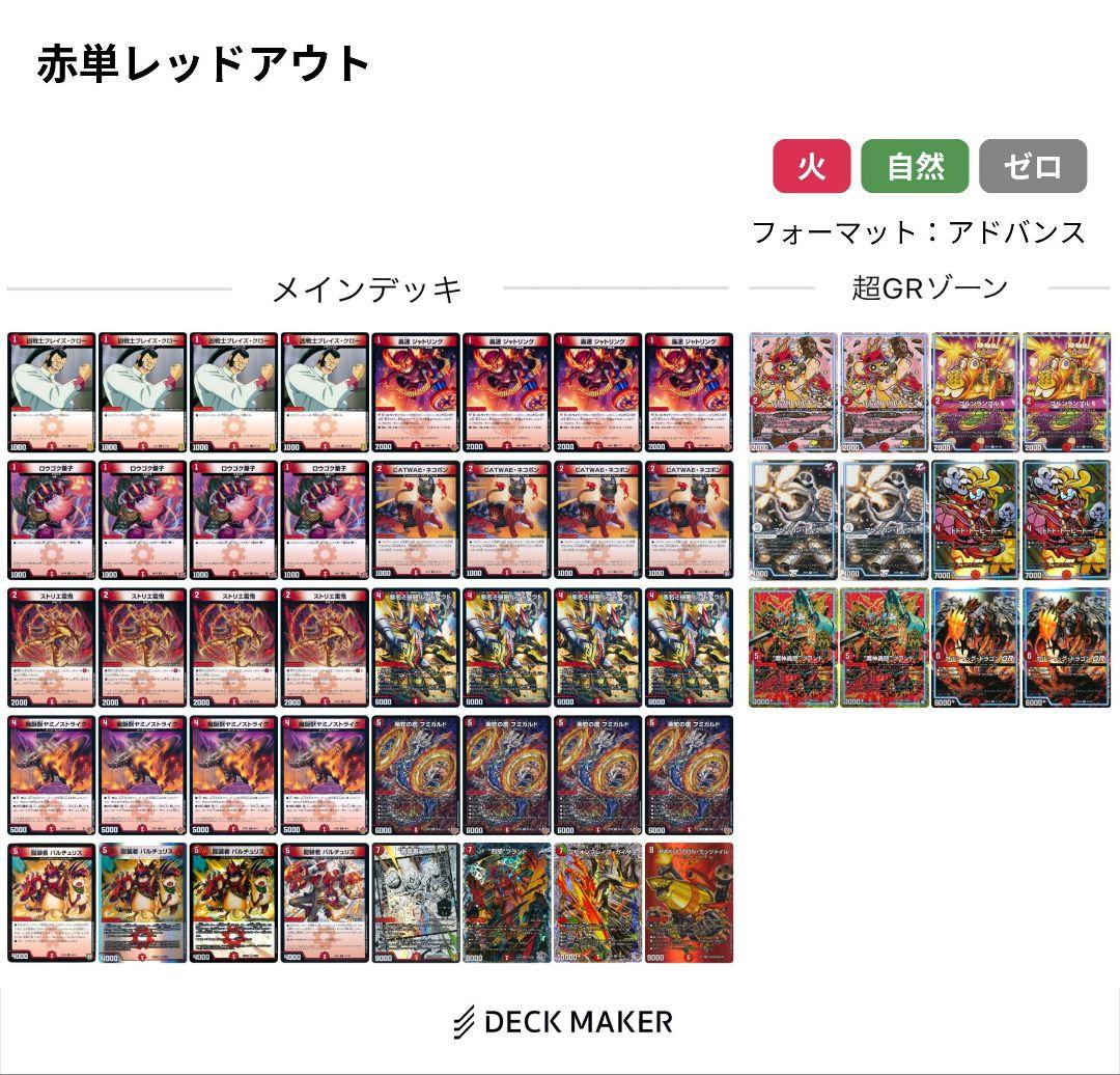 た*き様 デュエルマスターズ 赤単フミガルド 赤単レッドアウト GR付き 調整パ