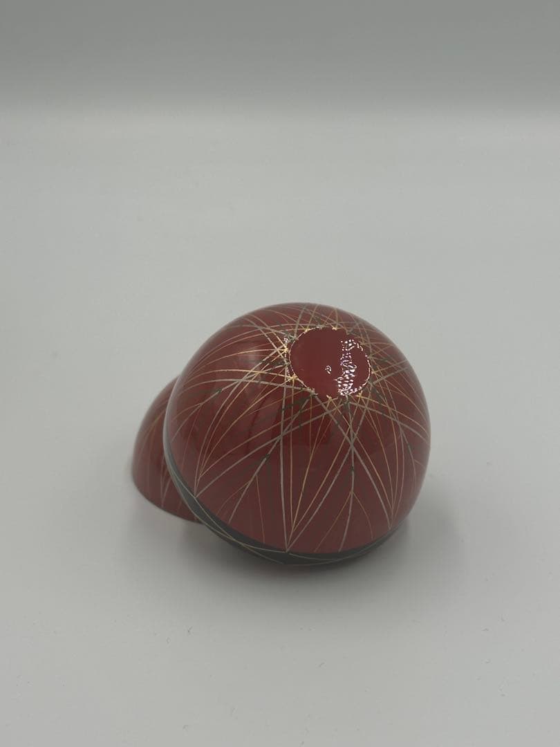 「セール中」 手まり蒔絵　日の丸棗　松峰作　茶道具