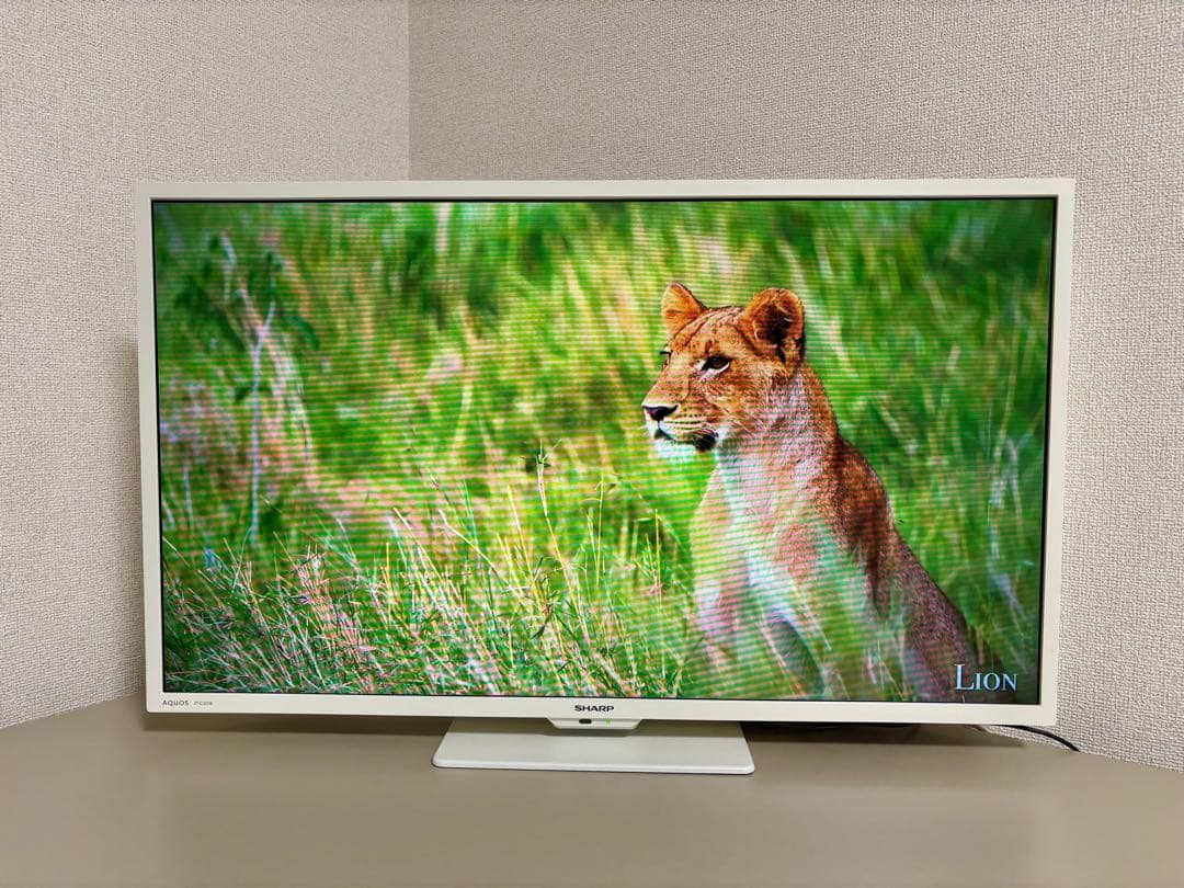 シャープ　32型　ホワイト 2T-C32DE 2021年製　映り綺麗！