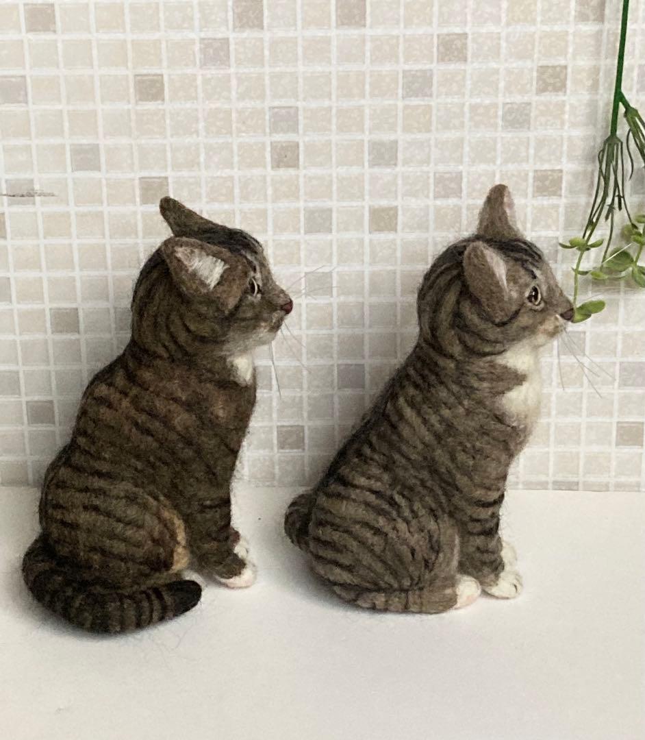 羊毛 猫 羊毛フェルト サンプルページ キジトラちゃん オーダー
