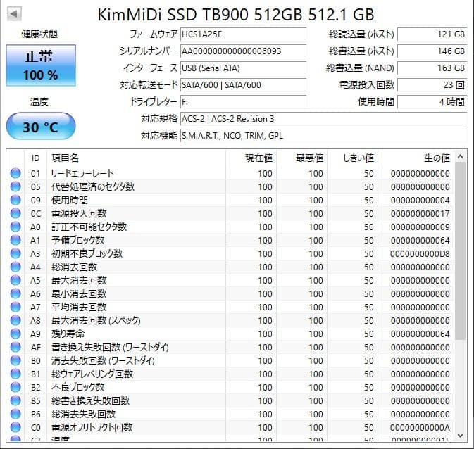 ✨ほぼ新品の稼働時間✨2個セット✨SSD 512GB✨2.5インチ✨09-04